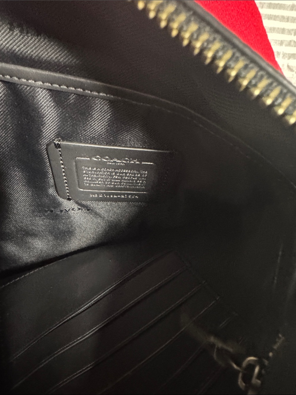 Coach Black Pebbled Leather Travel Pouch - Picture 4 of 8